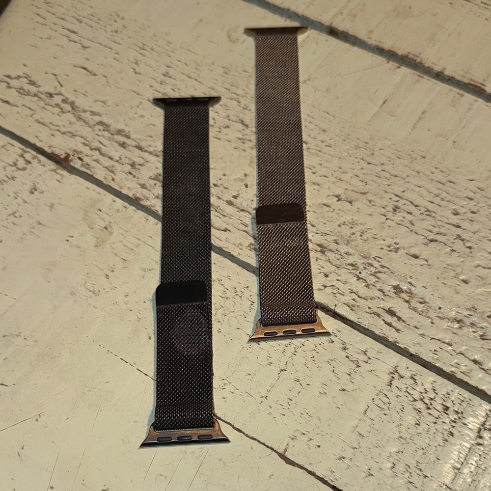 Apple Black and Gold Titanium Mesh Watch Bands